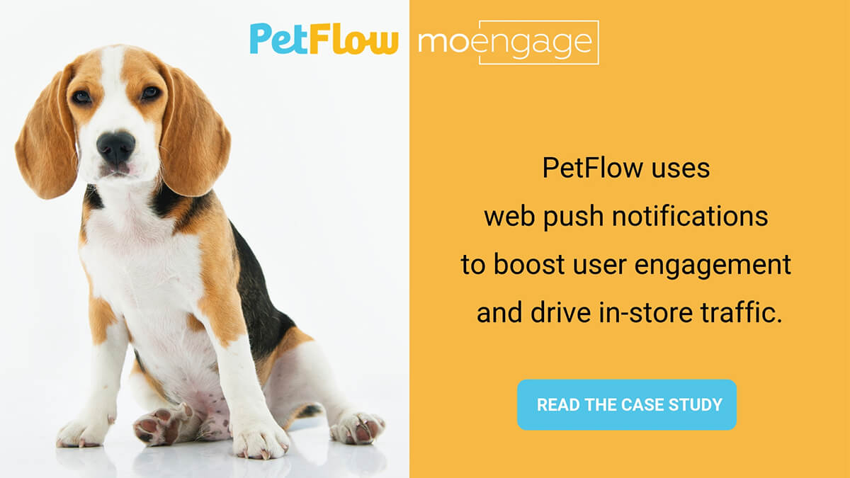 PetFlow uses web push notifications to boost declining email engagement, drive in-store traffic | MoEngage