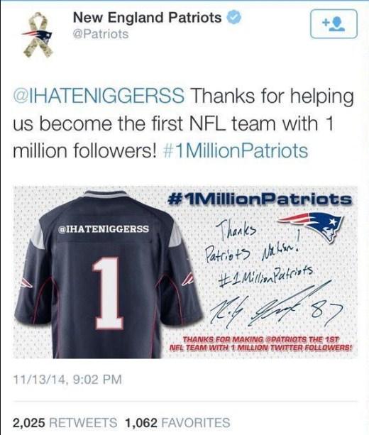 An offensive social media post on Twitter that leveraged an exploit in the way the campaign operated to leave a racial slur