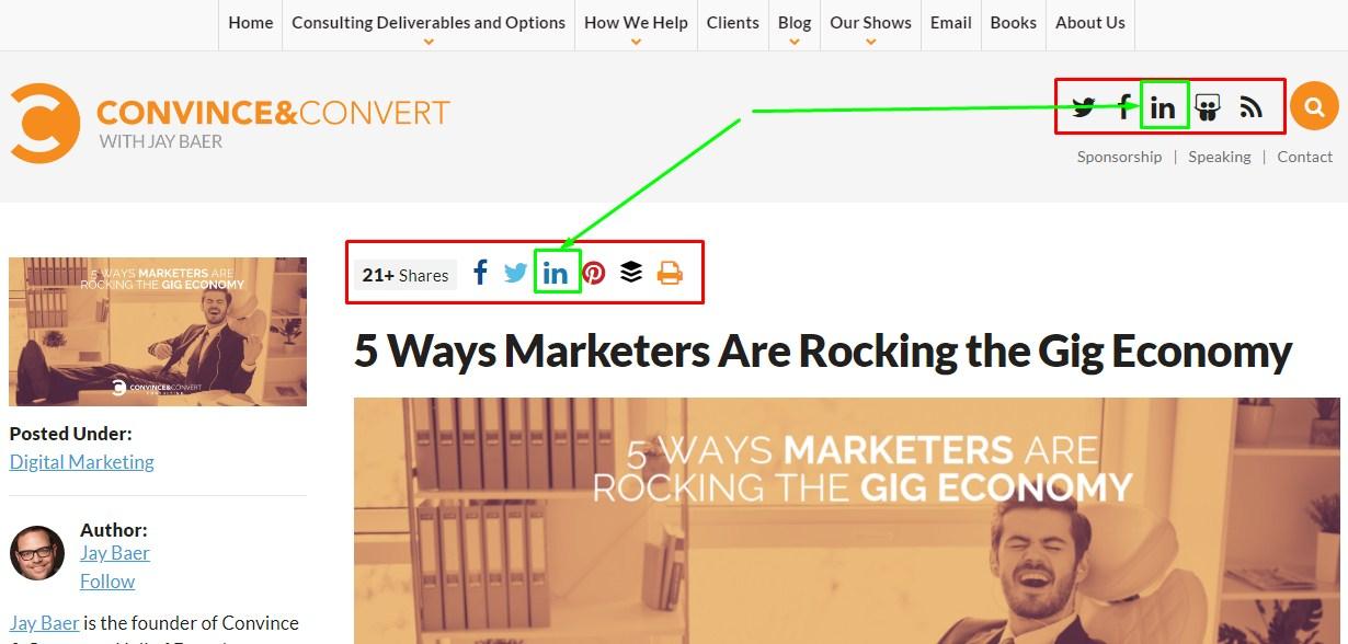 An example of using the right social media icons for your business marketing