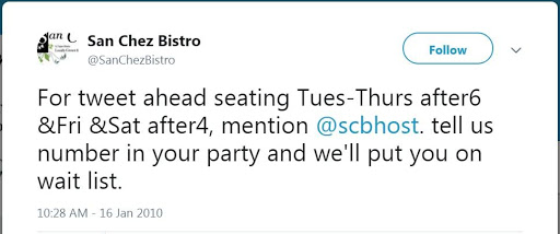 An example of a social media message that hasn’t been formatted properly because it's been input on the wrong channel
