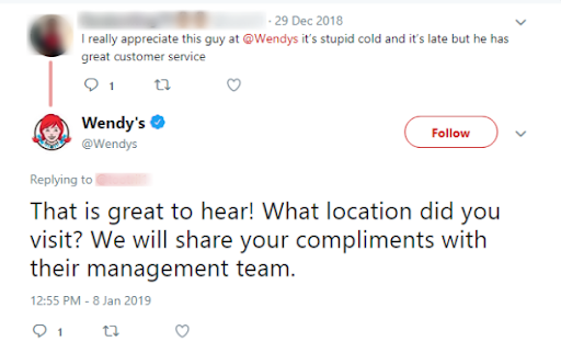 Customer tweets