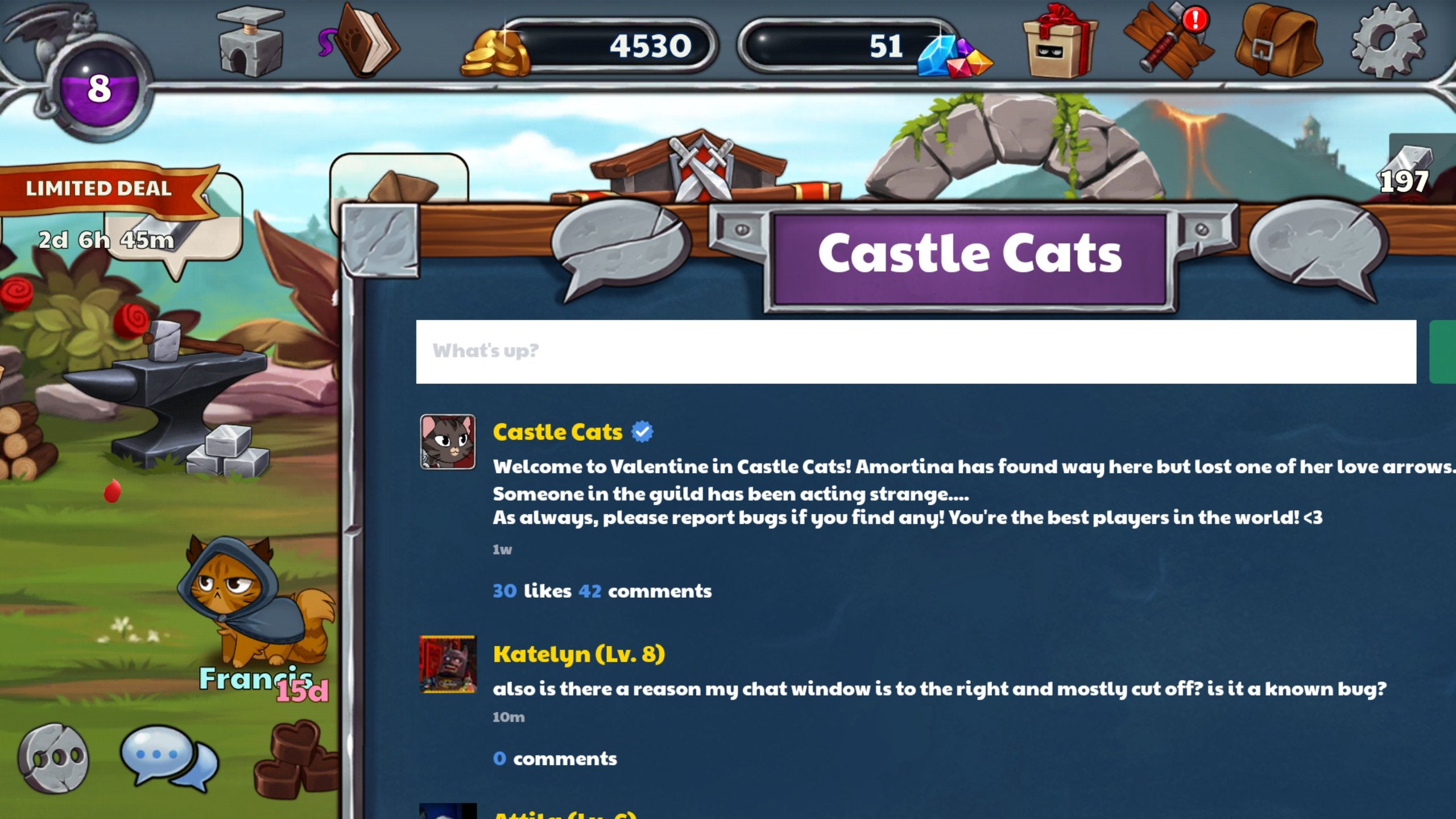 Retention rates for PocApps’s mobile game Castle Cats
