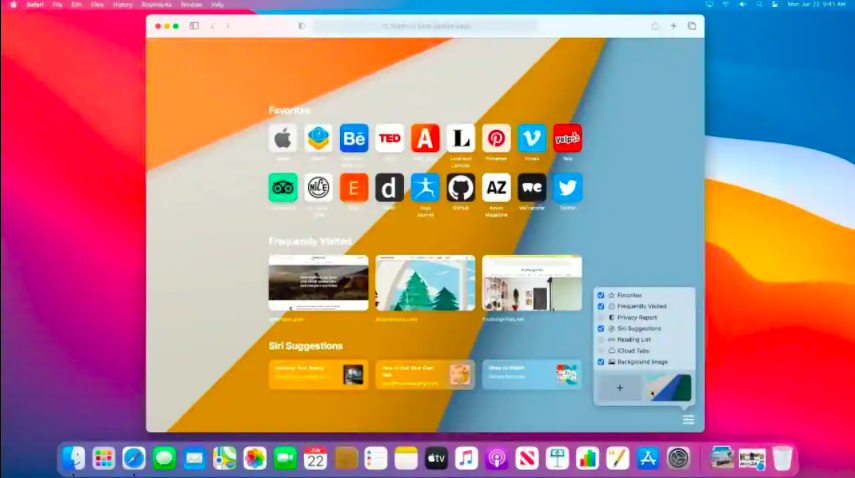 Safari customisations will be available in the macOS 11.0
