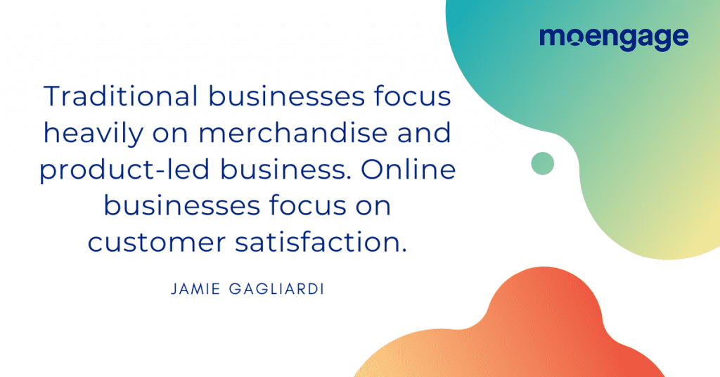 traditional vs online business focus by jamie gagliardi 