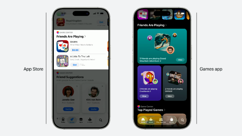 This is an image of the new Games app