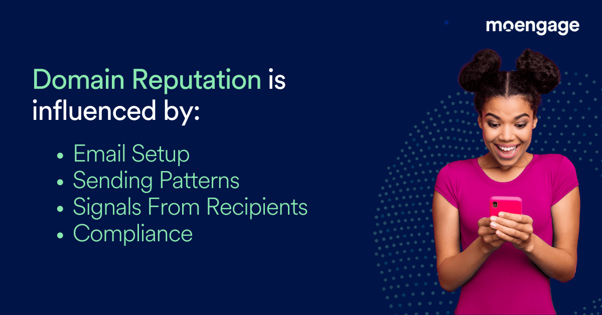 This image displays how email domain reputation is influenced