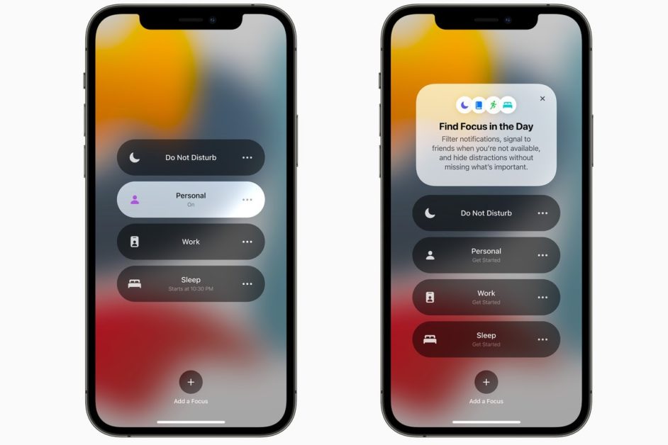 ios 15 push notification update- focus mode