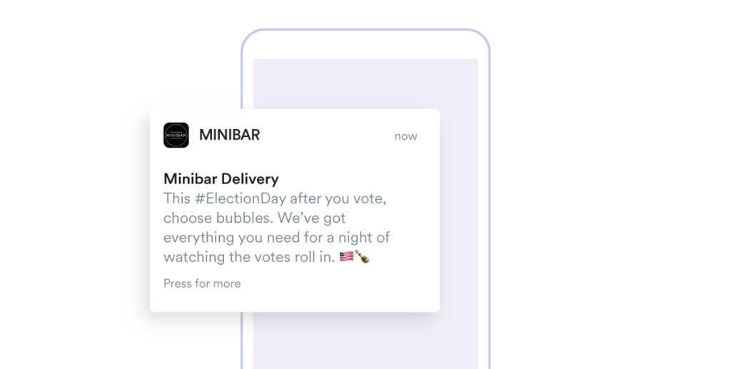 push message -Minibar