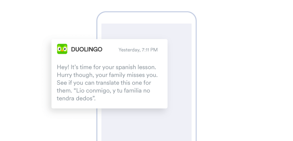 push notifications-Duolingo