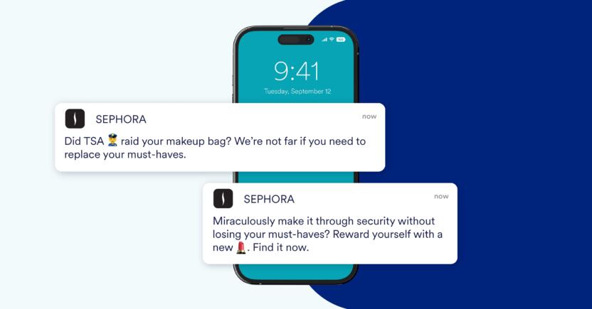 Personalized push notifications based on geolocation