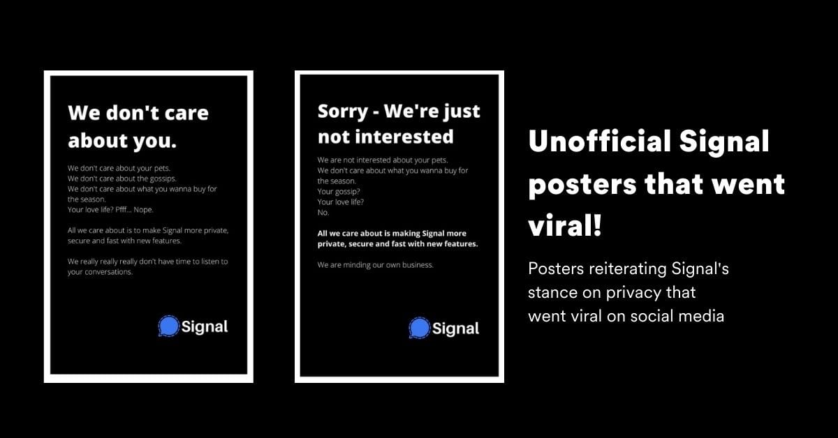 unofficial signal posters meme