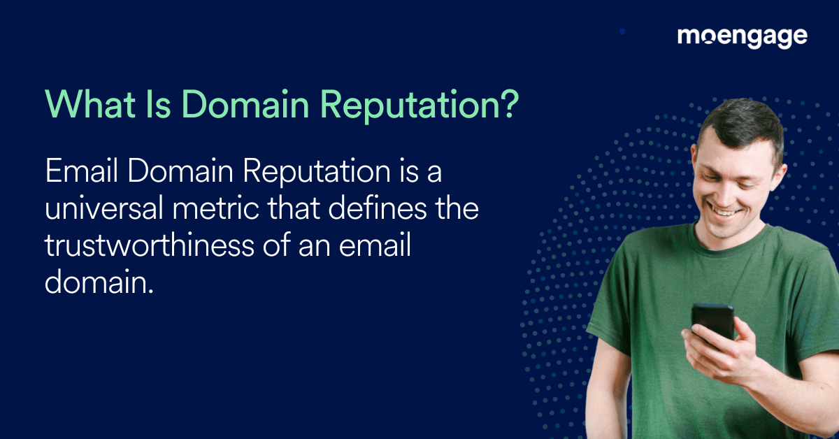 This image explains the meaning of email domain reputation
