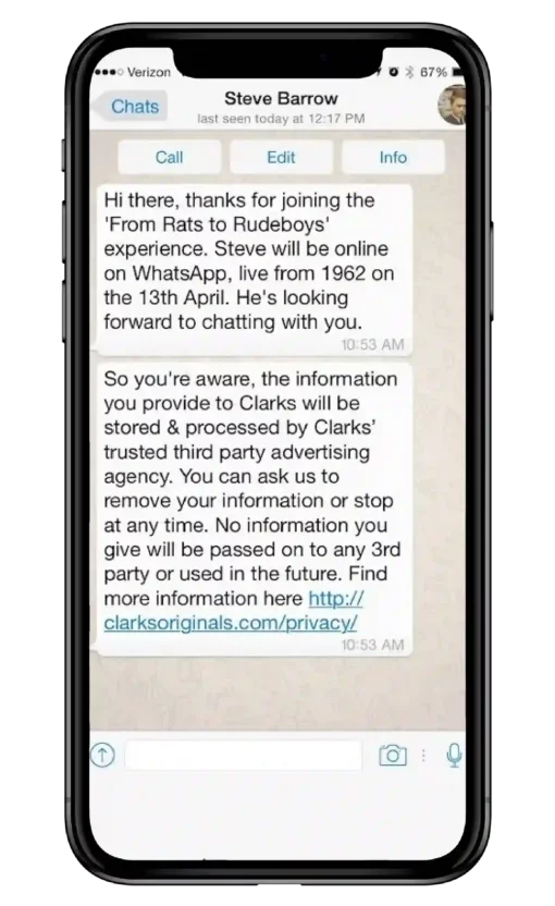 Clark's WhatsApp